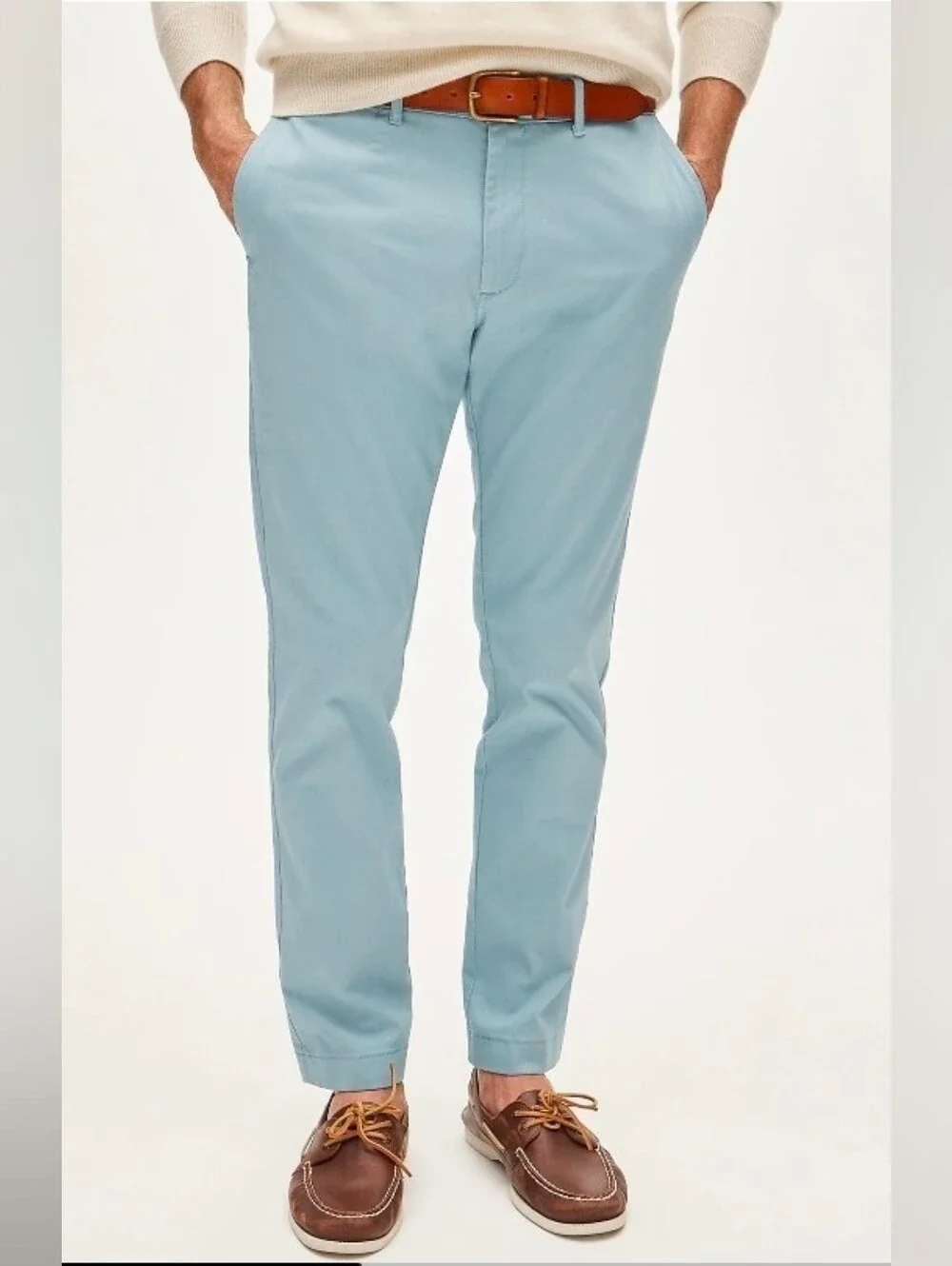 J. CREW 484 Slim-fit Stretch Chino pant in Sound Blue Size 31x32 $98 AR885 Nwot